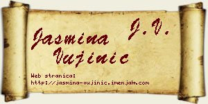 Jasmina Vujinić vizit kartica